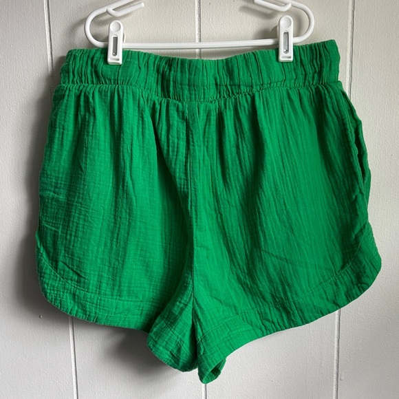 Boden Bright Green Drawstring Shorts Sz 8 - Picture 4 of 4
